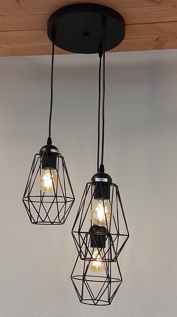 LEDUXA | Hanglamp | Inclusief E27 lampen | Industriële lamp | Industriële verlichting | Plafonniere | Woonkamer | Tafellamp
