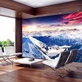 Fotobehangkoning - Behang - Vliesbehang - Fotobehang Magische Alpen - Berglandschap - Bergen - 150 x 105 cm