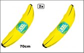 2x Super banane gonflable - XXL Banana - Fête à Thema carnaval ludique