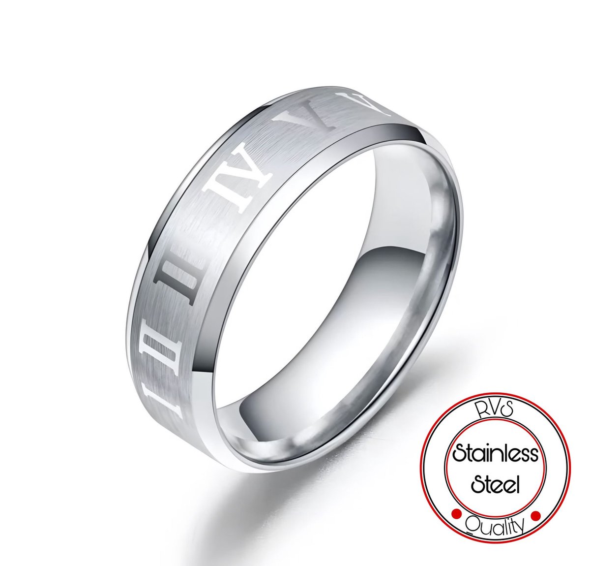 Roman Ring | Zilver | Ringen Mannen | 21mm | Ring Heren | Mannen Cadeau voor Man Cadeautjes | Vaderdag | Vaderdag Cadeau