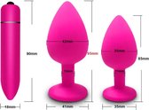 Siliconen Buttplugs voor mannen en vrouwen -Buttplug set met vibrator set