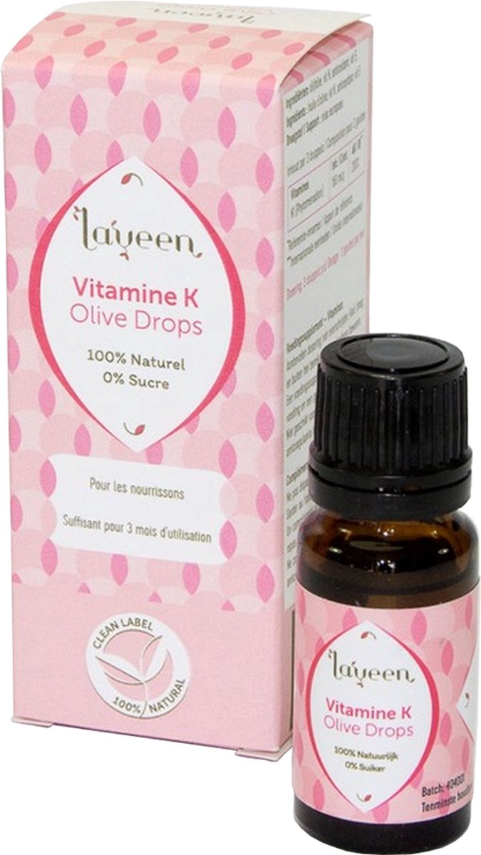 Goedkoopste Laveen Olive Drops Zuigeling 10 ml | vitamine K | 100 natuurlijk en suiker/zoetstofvrij
