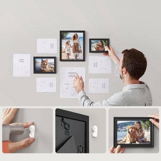 Fotolijst 5 stuks 10 x 15 cm wit