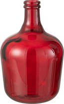 J-Line vaas Karaf - glas - rood - medium