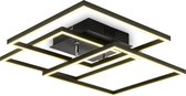 B.K.Licht - LED Frame Plafondlamp - zwart - l: 56.8cm - 3.000K - 40W