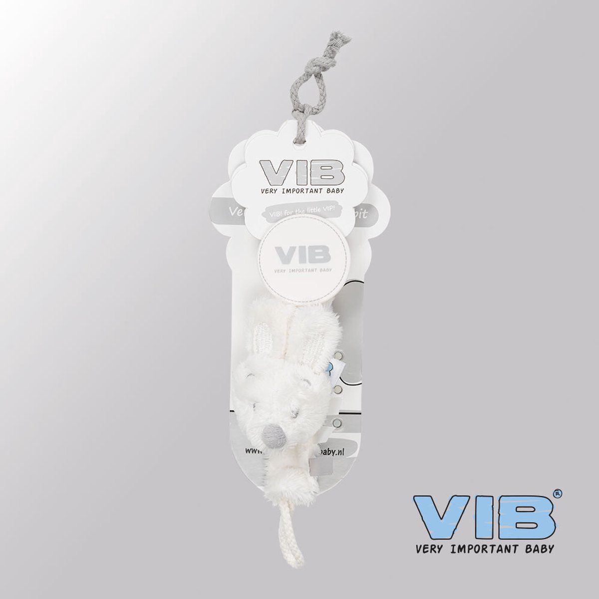 Goedkoopste VIB® - Speenkoord Konijn - Wit - Babykleertjes - fopspenen - fopspeen - Rammelaars - baby cadeau - zwangerschap aankondiging