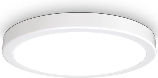 B.K.Licht - Plafondlamp - wit - metalen frame - Ø38cm - LED plafonniére - 4.000K - wit licht - 24W