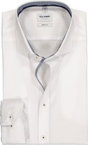 OLYMP Level 5 body fit overhemd - wit (contrast) - Strijkvriendelijk - Boordmaat: 43