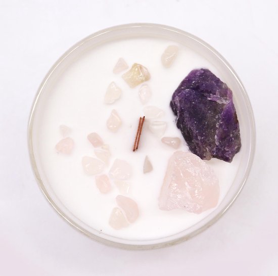 Bougies en cristal Chakra - Chakra du troisième œil - Bougie spirituelle - AWGits - Cadeau