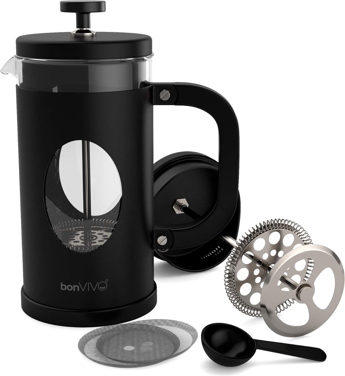 Kit De 4 Filtres Pour Cafetière à Piston 1000 Ml - Acier Inoxydable, Remplacement Complet Filtre + Spirale - 4