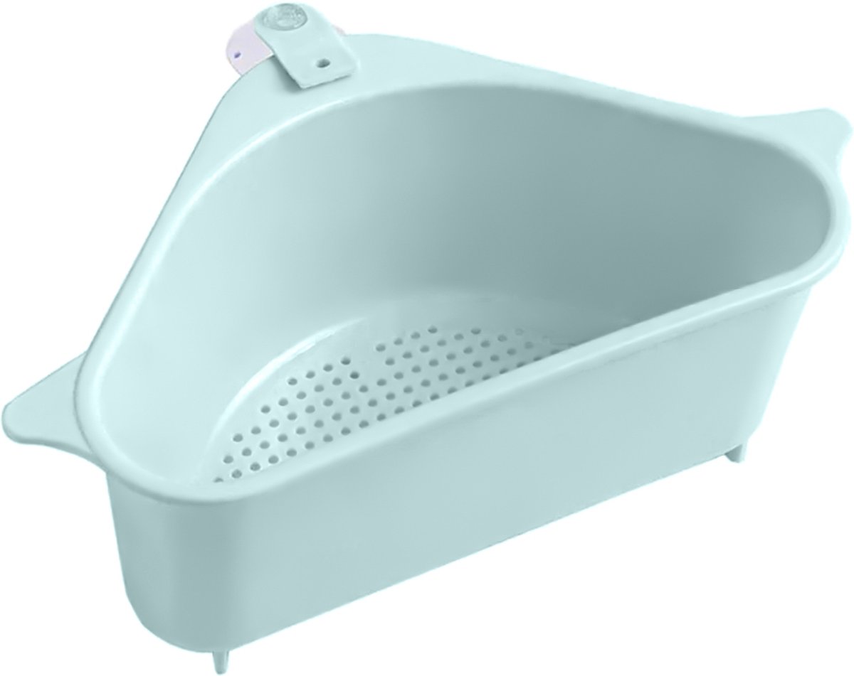 Goedkoopste Intirilife Multifunctionele Gootsteen Zeef Plastic Filtermandje in Grijs - 24 x 14.2 x 10 cm - Voor het opbergen van keukengerei, afwas- of snijresten