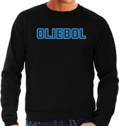 Bellatio Decorations Foute Kersttrui/sweater voor heren - oliebol - blauw - oliebollen - nieuwjaar XXL