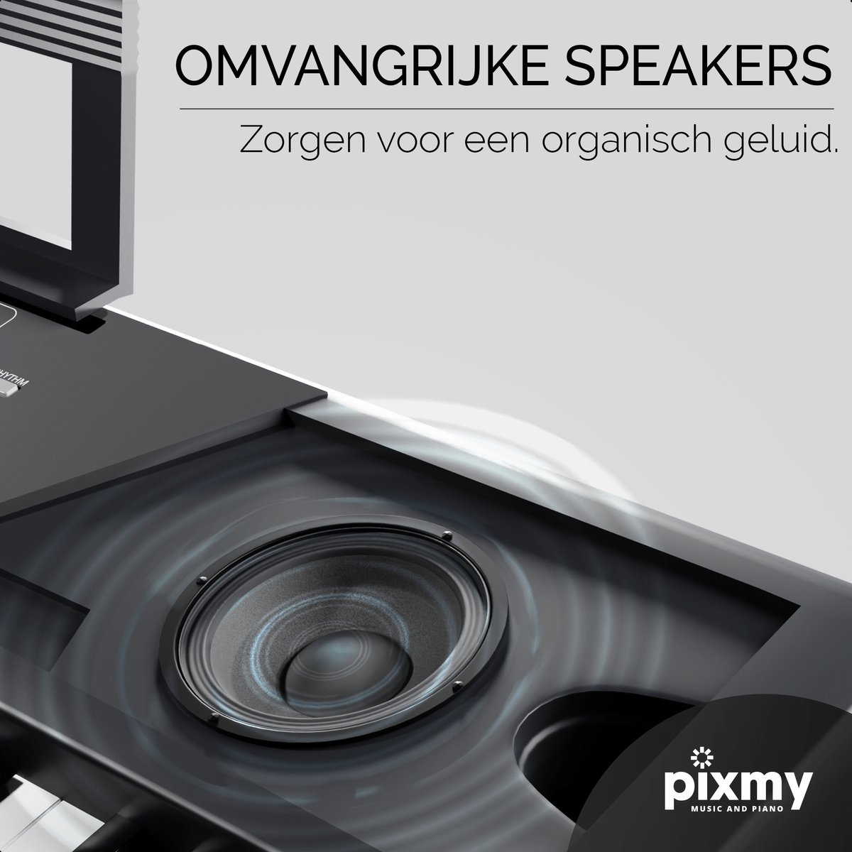PIXMY - Piano Keyboard - 61Keys Maat M - MP20(KO) - Digitale Piano - Keyboard Piano - Elektrische Piano - Elektronisch Orgel - Keyboard Piano Muziekinstrument 61 Toetsen Kinderen - MP20(KO) thumbnail 2