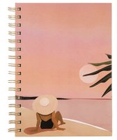 Eccolo Wirebound Hard Cover Lined Journal Notebook, 192 Pages, Acid-Free Ruled Sheets, Beach at Sunset 1.02 x 13.97 x 22.23 cm 226.8 Grams