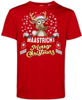 T-shirt kind Maastricht | Foute Kersttrui Dames Heren | Kerstcadeau | MVV supporter | Rood | maat 104