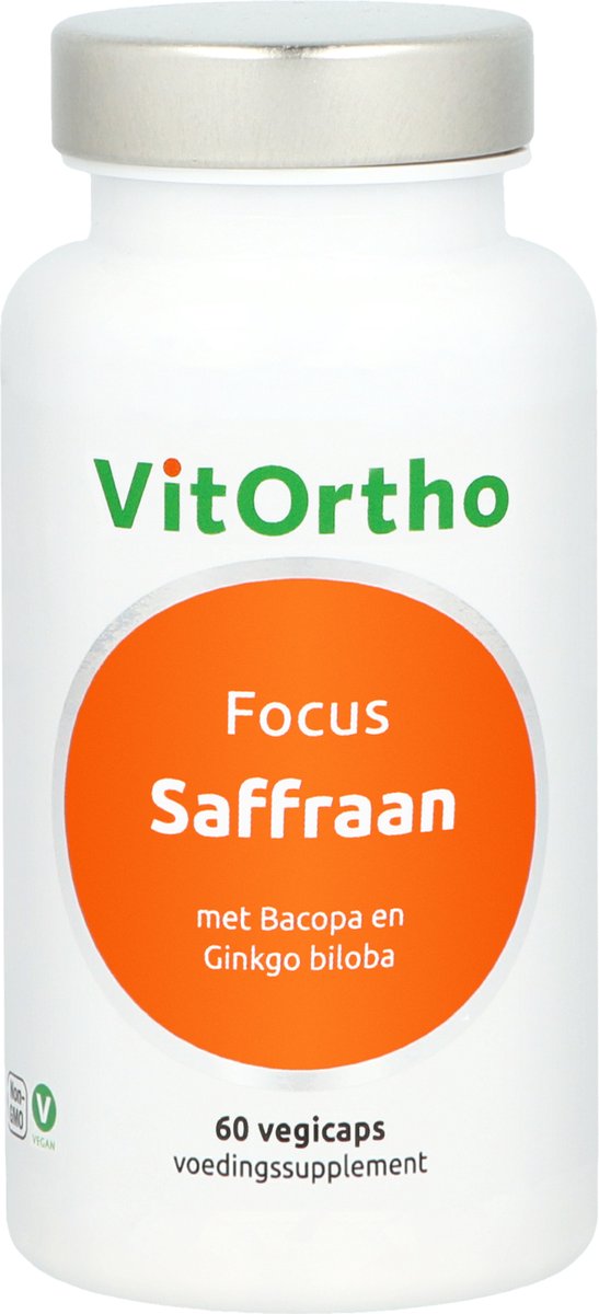 Goedkoopste VitOrtho Saffraan focus 60 Vegetarische capsules