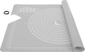 Antislip siliconen bakmat, Groot 71 x 51 cm rolmat, XL siliconen mat, Fondant, Pizzadeeg, Mat met deegsnijder, Epoxyhars mat.