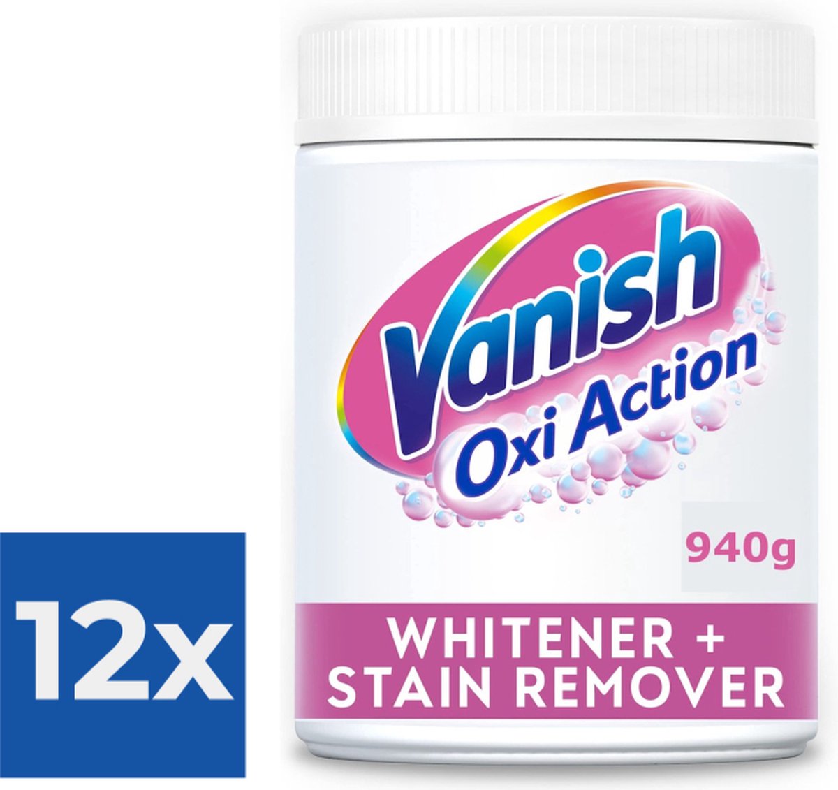 Goedkoopste Vanish - Oxi Action - Witte Was Vlekverwijderaar - Poeder - 940gram - Voordeelverpakking 12 stuks