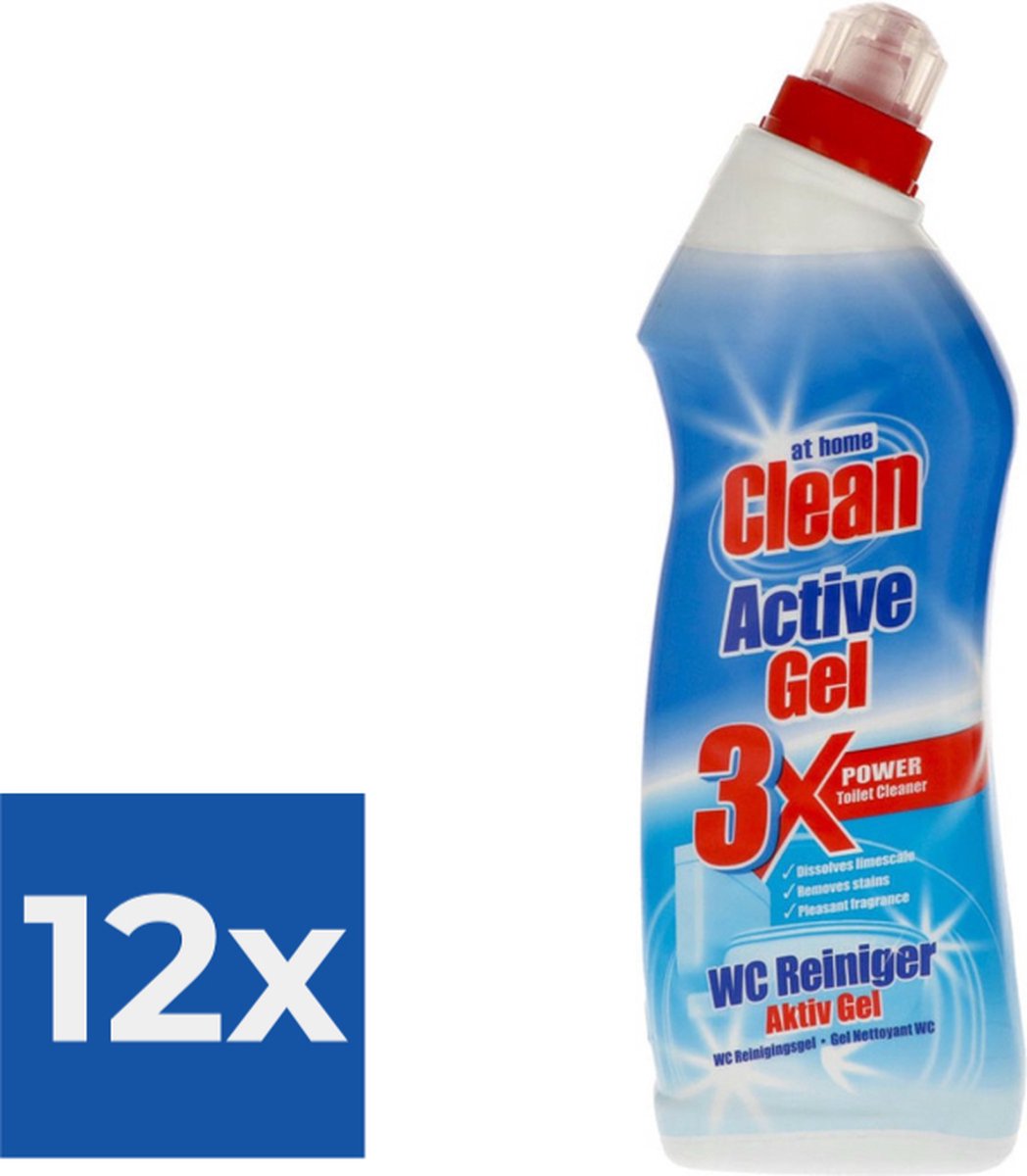 At Home Clean Toiletreiniger - Active Gel 750 ml - Voordeelverpakking 12 stuks