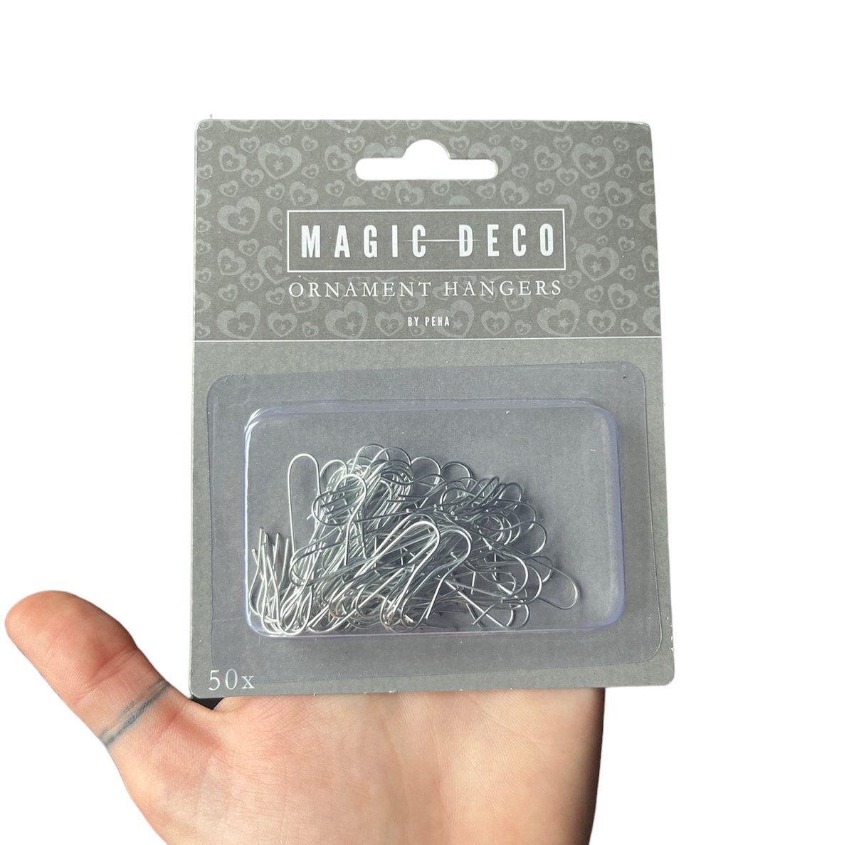 Peha - Kerstbalhaakjes - 4 Cm - Staal - Zilver - 50 Stuks - Kerst - Christmas - Kerstboom