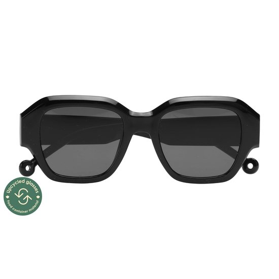 ™Monkeyglasses Birk 45 Black Sun - Zonnebril - 100% UV bescherming - Danish Design - 100% Upcycled