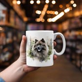 Mok Keeshond dog Beker cadeau voor haar of hem, kerst, verjaardag, honden liefhebber, zus, broer, vriendin, vriend, collega, moeder, vader, hond