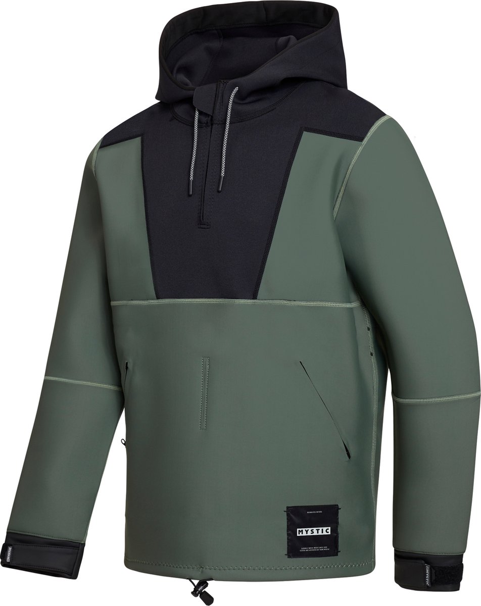Mystic Fulmar Neoprene Hoodie 3/2mm - 2023 - Dark Olive - M