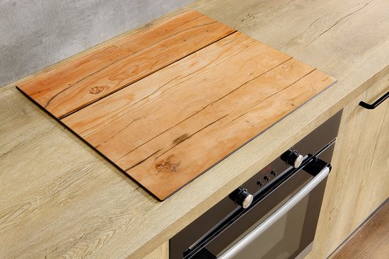 Inductiebeschermer - Ruw Hout - 58x52 cm - Inductiebeschermer - Inductie Afdekplaat Kookplaat - Inductie Mat - Anti-Slip - Keuken Decoratie - Keuken Accessoires