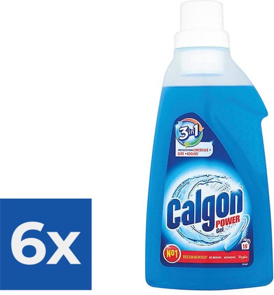 Calgon 2 in 1 Gel ActiClean - 750 ml - Wasmachine Beschermer - Voordeelverpakking 6 stuks