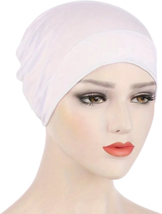 Onderkapje hijab wit - hoofdkapje - haarnetje - hijab - moslim