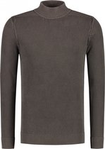Purewhite - Heren Regular fit Knitwear Mockneck LS - Brown - Maat L