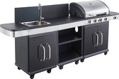 Set gasbarbecues - Grill/Plancha - FIDGI 4 + dressoir + aanrecht