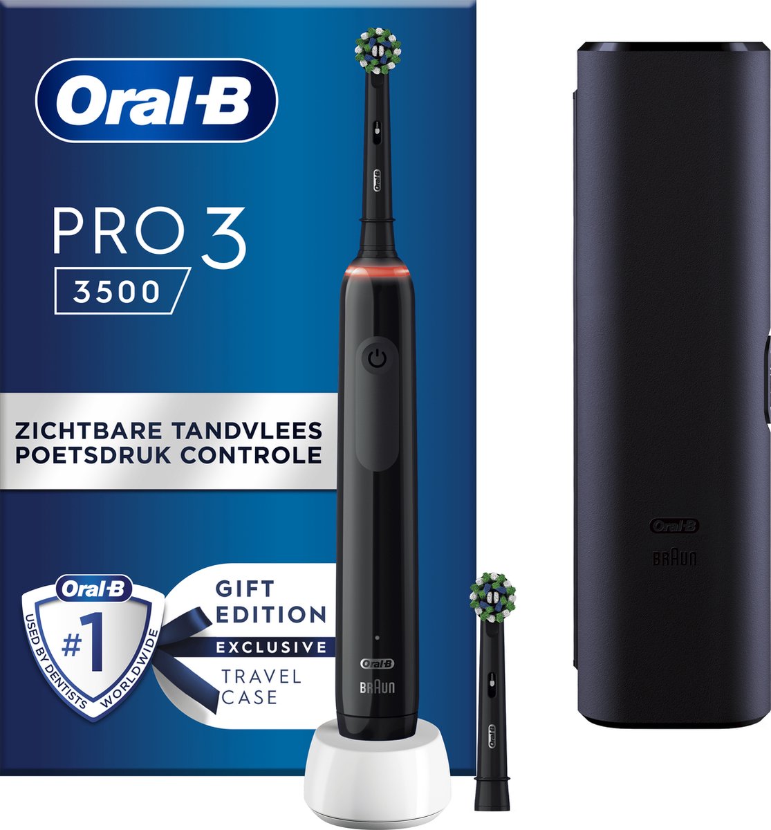 Oral-B Pro 3 3500 - Zwart Elektrische Tandenborstel - Oral B