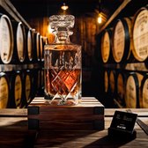 Handgemaakte kristallen Whiskey Karaf Royal in Geschenkdoos by GDLF® - Handgemaakt in Italie - Whiskey Set - Vaderdag Cadeau