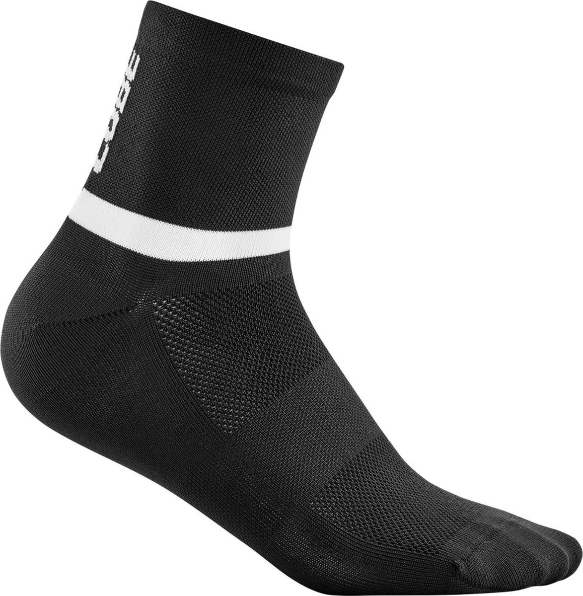 CUBE Sokken Mid Cut Blackline - Fietssokken - Sportsokken - Halfhoge sokken - Verstevigingen bij hiel en voorvoet - Polyamide - Zwart - 44-47