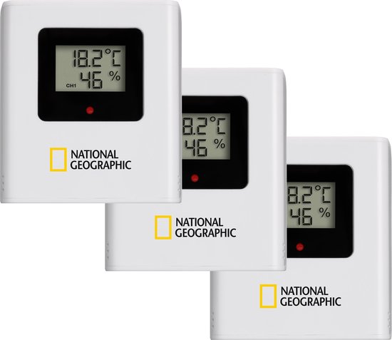 National Geographic Estação Meteorológica com 4 Áreas de Medição Preta