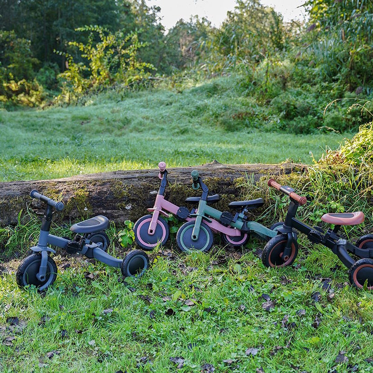 Topmark Kaya - 4 in1 Driewieler - Loopfiets - Balance Bike - Zwart-Bruin — afbeelding 15