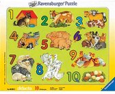 Ravensburger Puzzel - Wij tellen, contourpuzzel, 10 stukjes