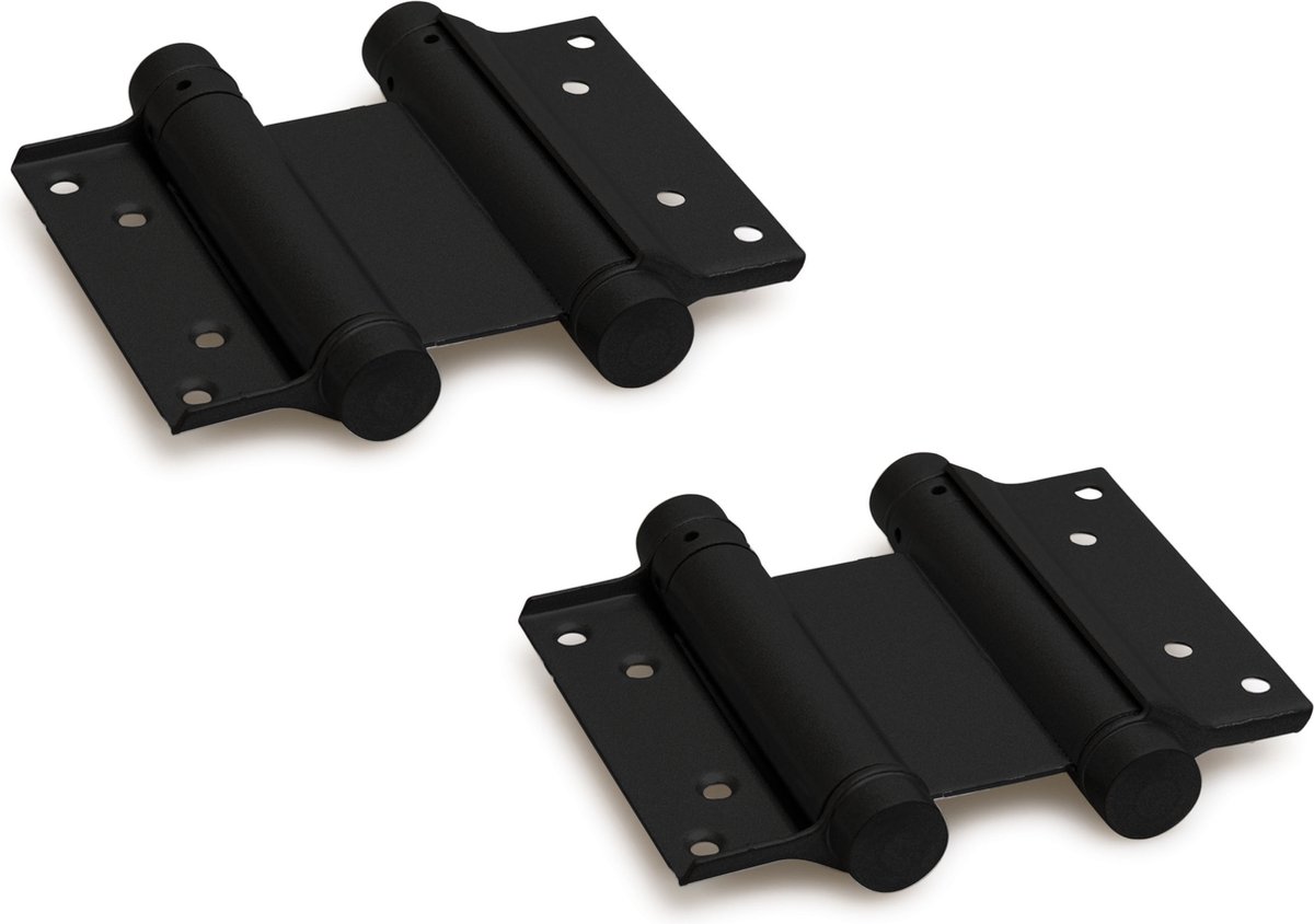Bommerscharnier Zwart Dubbelwerkend 100 mm | Per 2 Stuks