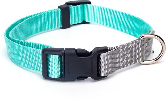 EXCELLENT ELITE SPANKER 1.5breedte hond tactische halsbanden verstelbare militaire halsband zachte klittenband gevoerde halsband met bedieningshendel(Zwart
