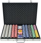 LAHA Pokerset - Poker - Pokersets- Poker Fiches - Poker Set - Pokerset 1000 Fiches - 11,5 Gram Laserchips - Pokerset Volwassenen