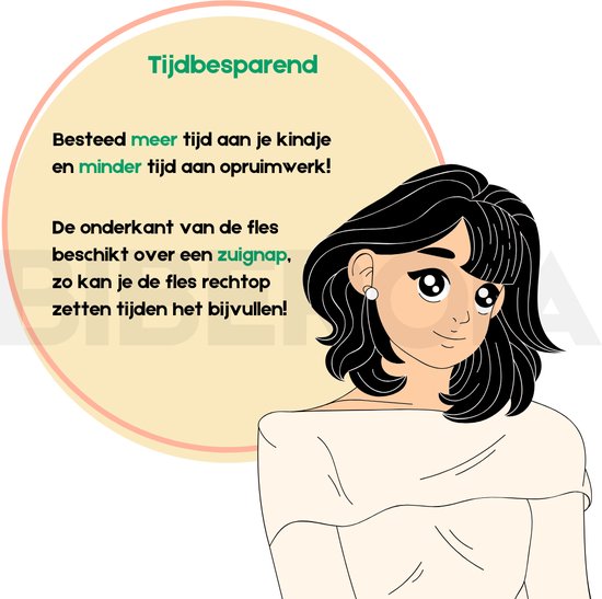 Biberoia® Knijpfles met lepel - Drinkfles - Baby / Kinderbestek - Kraamcadeau - Babyshower - Blauw van Merkloos — afbeelding 2