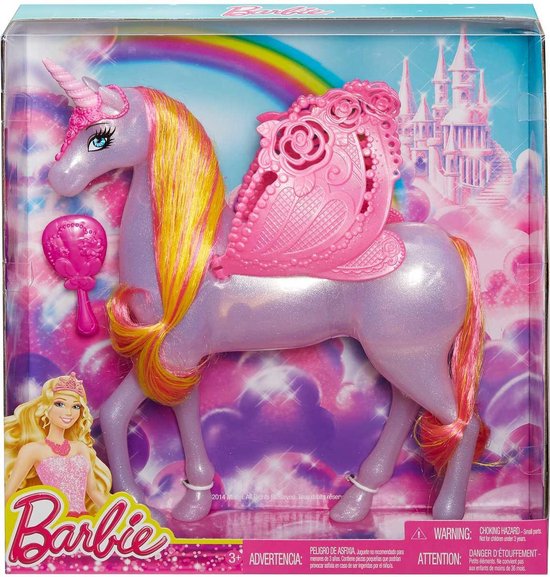Mordrin Transformator aardbeving Barbie Fairytale-Pegasus-Unicorn-Doll-mauve - Maat One-size | bol.com