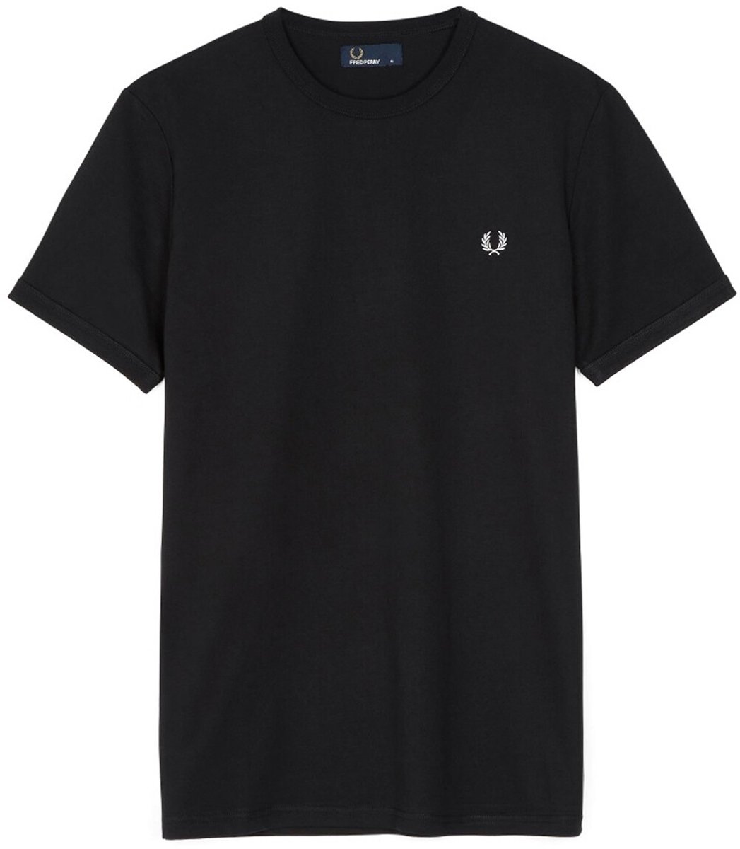 Fred Perry - T-Shirt Zwart M3519 - Heren - Maat 3XL - Modern-fit