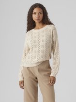 Vero Moda Vmarlet Ls O-Neck Short Pullover Birch BEIGE XS