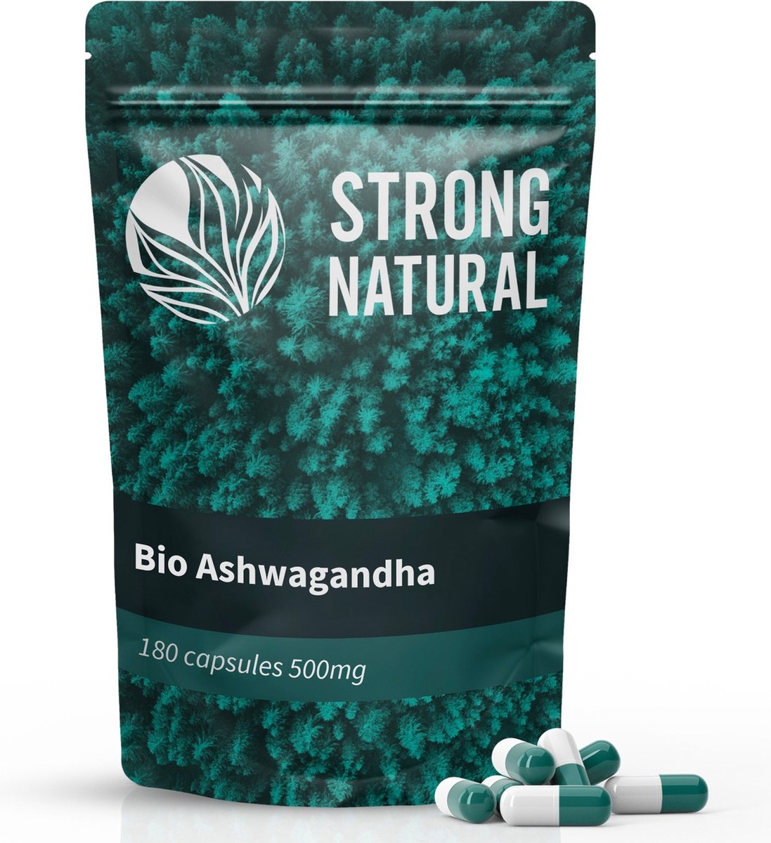 Strong Natural Ashwagandha 10:1 Extract - 180 krachtige 500mg capsules - superfood