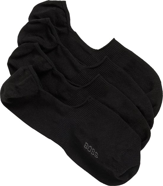BOSS Shoeliner Stay On (2-pack) - herensokken katoen onzichtbaar - zwart - Maat: 45-46