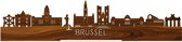 Standing Skyline Brussel Palissander hout - 40 cm - Woon decoratie om neer te zetten en om op te hangen - Meer steden beschikbaar - Cadeau voor hem - Cadeau voor haar - Jubileum - Verjaardag - Housewarming - Aandenken aan stad - WoodWideCities