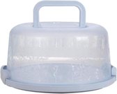 Fresh-taarthouder rond met kap Fresh taartschaal taartvorm taartvorm taartdoos BPA-vrije kunststof taarttransportbox (blauw)