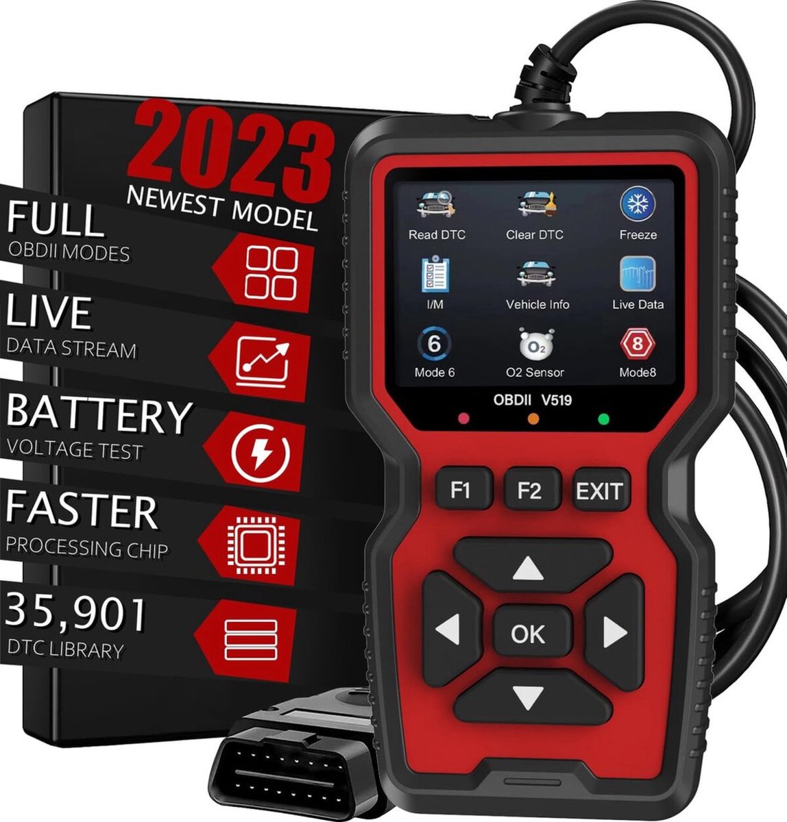 Calculateur de diagnostic KW850 LIVE DATA | OBD2 | EOBD | Scanner portable  CAN | | bol